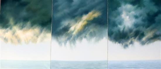 § Susan Evans (20th C.) Untitled - clouds each 44 x 34in.